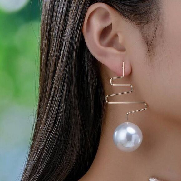 Pearl drop earrings S280 - Picture 1 of 4